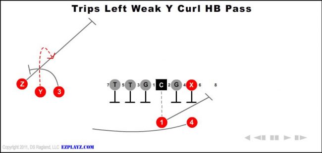 trips-left-weak-y-curl-hb-pass-youth-football-play